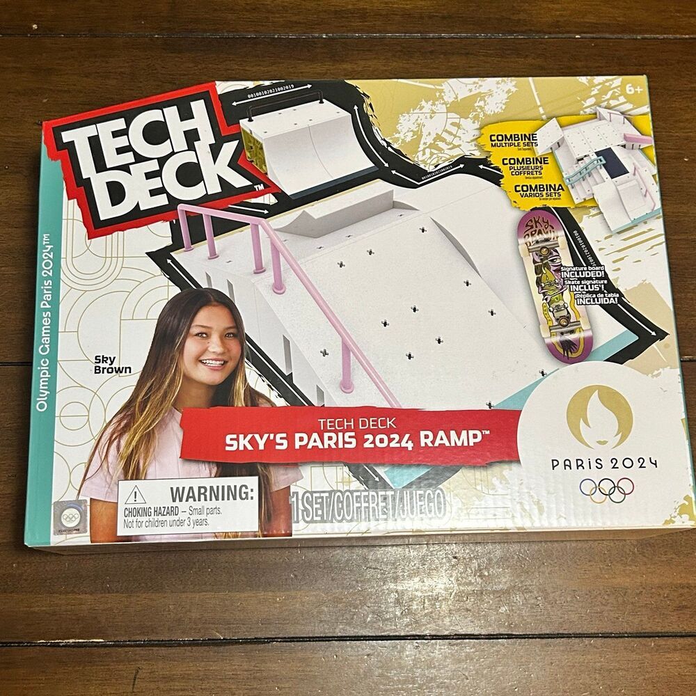 New in Box Tech Deck, Sky Brown’s Olympic Games Paris 2024 Ramp, Customizable